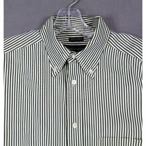 Banana Republic Shirt Mens Medium Striped Vintage Green Vertical Retro Y2K 90s